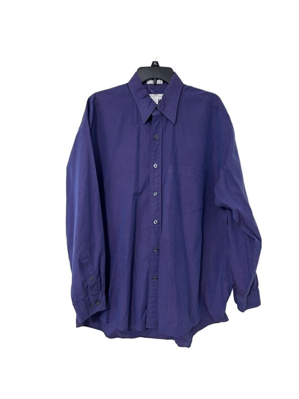 Geoffrey Beene Men’s Purple Long Sleeve Cotton Button Down Shirt L Vintage